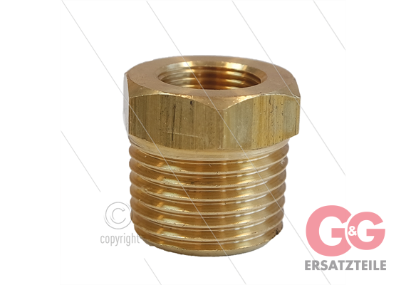 Thermostat Adapter - Messing - 1/2" AG BSPT x M14x1 IG - für