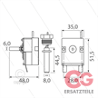 Thermostat - Typ EGO 55.13039.200 - 0 bis150°C - Capilair 920mm - Fühler: Ø8mm L=45mm - 3/ | Bild 2