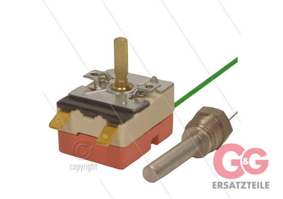 Thermostat - Typ EGO 55.13039.200 - 0 bis150°C - Capilair 920mm - Fühler: Ø8mm L=45mm - 3/