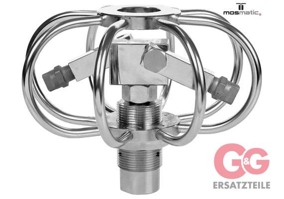 Turbo-Rohr-Reiniger schwenkbar, TC/rf TYR-2s ø75 G3/8"F 2x1/8"NPT-F