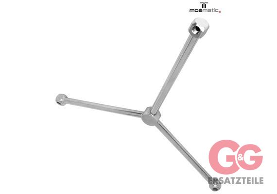 Turbokreisel-Arm 250bar w-fest-11° INOX TKA-3w3 ø350 G3/8"F 3x1/8"NF