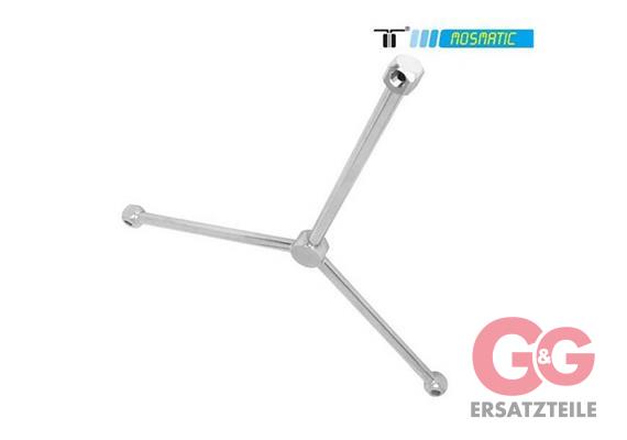 Turbokreisel-Arm 250bar w-fest-11° INOX TKA-3w3 ø450 G3/8"F 3x1/4"NF