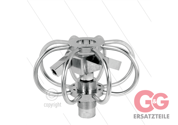 TYR-2s - Rohrreiniger - Ø75mm - Edelstahl - 275 Bar - max 120°C - 2 einstellbare Rotorarme