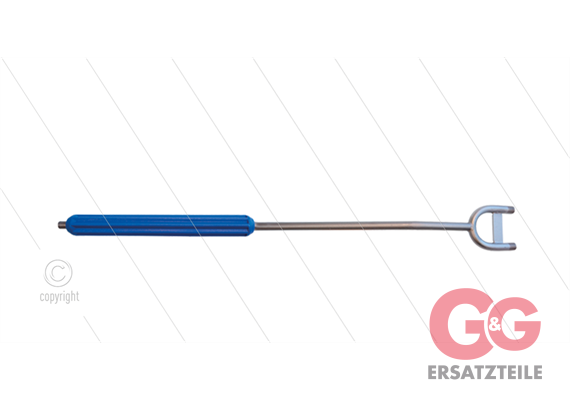 U-Lanze VA 900mm mit 2 Ausgänge 1/4"AG - blau umspritzter Is