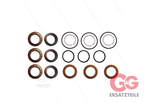 Udor Kit 129 - Manschettensatz für 3 Plunger Ø20mm - Serie CK