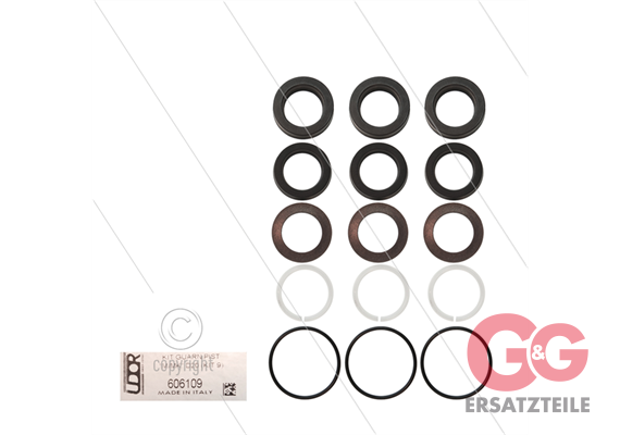 Udor Kit 9 - Manschettensatz für 3 Plunger Ø20mm - Serie GKC (21/35 S)