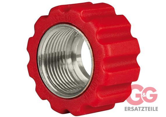 Überwurfmutter 22x1,5 16,4 mm Rot Edelstahl  für Waschgerätenippel