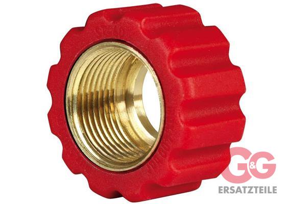 Überwurfmutter 22x1,5 16,4 mm Rot Messing  für Waschgerätenippel