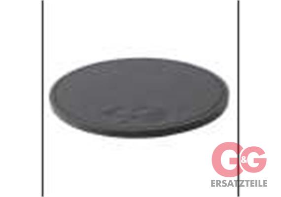 Untersetzer Rund 9,5R EWK Montana Kern aus bonded; leather; schwarz, Prägung 1-seitig