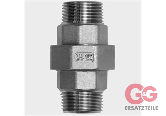 Verschraubung lösbar 1/2"AG : 1/2"AG Edelstahl konisch