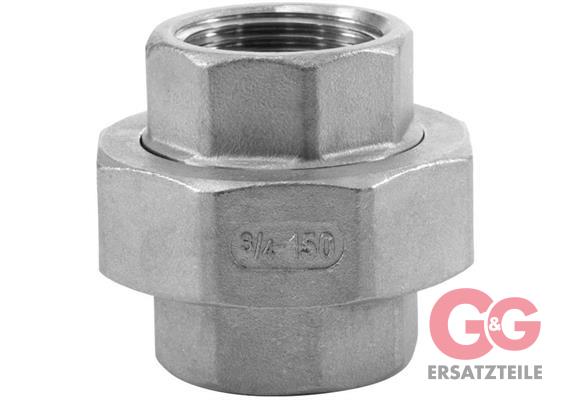Verschraubung lösbar 3/8"AG : 3/8"AG Edelstahl