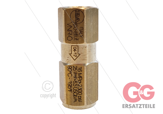 VNR-O - Rückschlagventil - Messing - 150 Bar - 25 l/min - 2