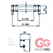 Wand-Durchführung EFW2 - Edelstahl 304 - LxBxH: 288x82x85mm | Bild 3
