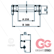 Wand-Durchführung EFW3 - Edelstahl 304 - LxBxH: 388x82x85mm | Bild 3