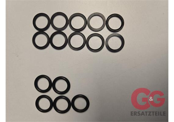 Wartungsset für Druckregler ULH 250 Farbe rot  5 O-Ringe und 10 Stützringe