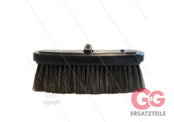 Waschbürste - Natuurhaare - mit Edelstahlträger und Schutzkappe - Haarlänge: 90mm - 1/4"