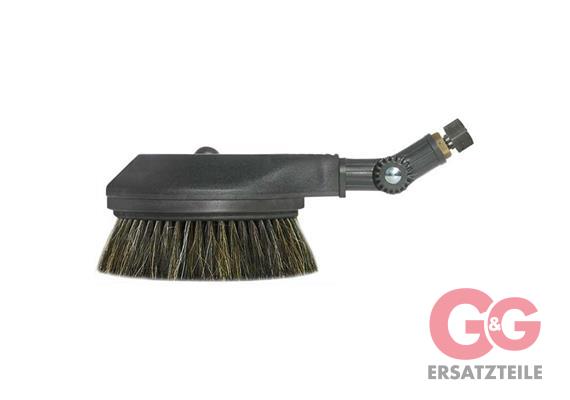 Waschbürste rot. Roßhaar "K" mit Gelenk