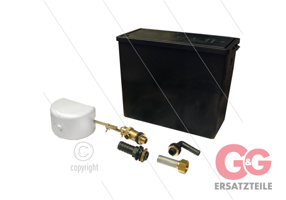 Wasserkasten - 4 ltr - Kunststoff - Schwarz - mit Deckel, Sc