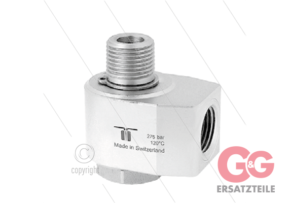 WDB Winkeldrehgelenk - einfach gelagert - 3/8" IG BSP x 3/8" AG BSPT konisches Gewinde