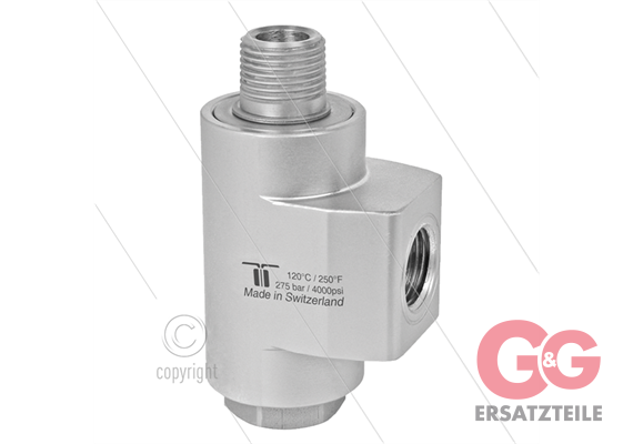 WDBS Winkeldrehgelenk - zweifach gelagert - 3/8" IG BSP x 3/8" AG BSPT konisches Gewinde