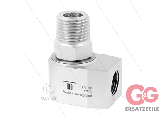 WDC Winkeldrehgelenk - Gleitlager - 2 x 1/2" IG - 275 Bar - NW12 - 30 u/min - max 120°C