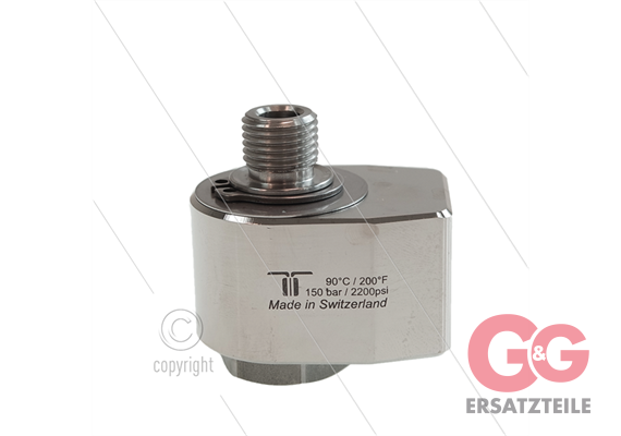 WDG Winkeldrehgelenk - einfach gelagert - 1/4" IG x 1/4" AG - 150 Bar - NW7 - 30 U/min