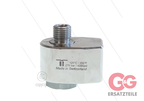 WDG Winkeldrehgelenk - einfach gelagert - 1/4" IG x 1/4" AG - 275 Bar - NW7 - 30 U/min