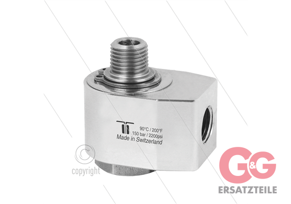 WDG Winkeldrehgelenk - einfach gelagert - 3/8" IG BSP x 1/4" AG BSPT konisches Gewinde