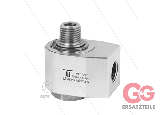 WDG Winkeldrehgelenk - einfach gelagert - 3/8" IG BSP x 3/8" AG BSPT konisches Gewinde