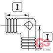 Winkel 3/8"AG : 3/8"AG Messing 150 bar / 150 °C 27x27 mm vernickelt | Bild 2