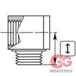 Winkel-Block 1/4"IG : 1/4"AG Messing 250 bar/150°C 19x19 mm | Bild 2