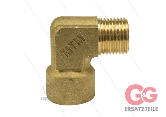 Winkel - Messing - 300 Bar - 1/2" IG x 1/2" AG