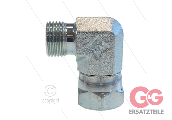 Winkel Stahl - 1/2" Überwurfmutter x 1/2" AG - BSP