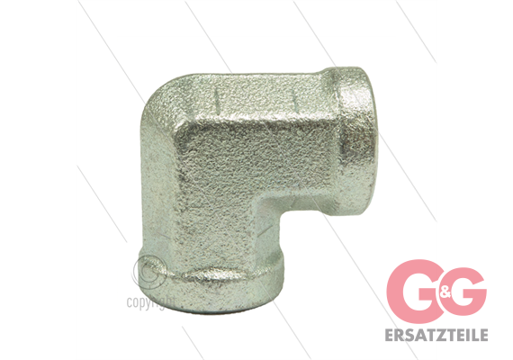 Winkel Stahl - 2 x 3/4" IG - BSP