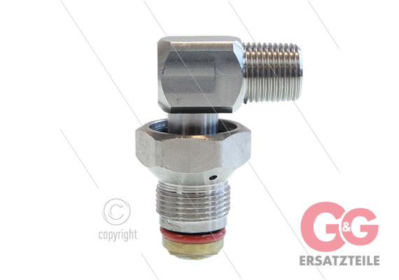 Winkeldrehgelenk - 1/2" AG x 3/4" AG - Modell BGX - 400 bar - max 150°C