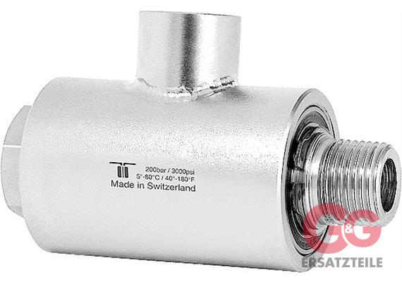 Winkeldrehgelenk gross mit Lagerschutz WDRS-50 G2"-F G2"-F H=134 ø65 INOX