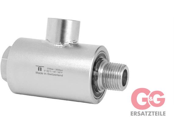 Winkeldrehgelenk gross, mit Lagerschutz WDRS-51 G2"F G2"kM H=134 ø65 INOX