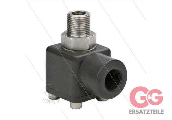 Winkeldrehgelenk WDTH10/AL - 3/8" IG x 3/8" AG - 300 bar - NW10 - max 100°C - Dichtung PTF