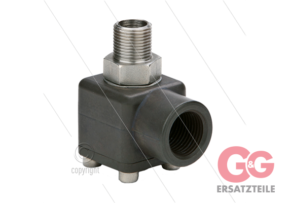Winkeldrehgelenk WDTH12/AL - 1/2" IG x 3/8" AG - 200 bar - NW12 - max. 100°C - Dichtung PT
