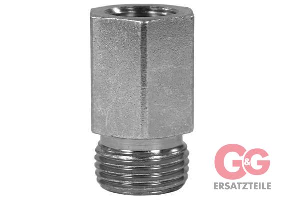 X-GAI 10L(16x1,5AG) R3/8IG Stahl verzinkt  Gerader Aufschraubstutzen