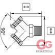 Y-Stück 3/8"IG-IG-AG Messing vernickelt  Länge: 42 mm Höhe: 40 mm | Bild 2