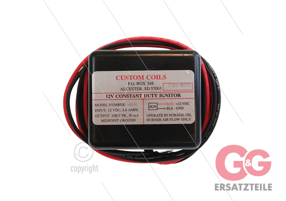 Zündtrafo Tecno.mec - Custom Coils 6098 - Primair: 12V DC / 4,8A - Secundair: 20kV / 30mA