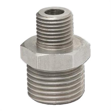 1/2"AG : 1/4"AG Gegennippel Edelstahl 15 mm