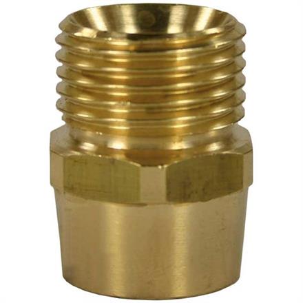 1/2"AG : 1/4"IG Gegennippel Messing Länge: 29 mm