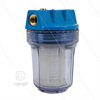 1/2" Filtergehäuse mit Filtereinsätze - Filtertasse transparent - 5" Einsatz Kunststoff