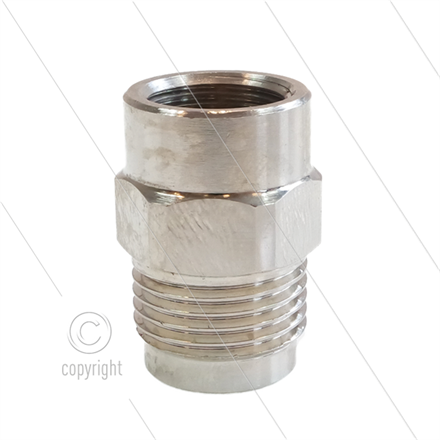 1/2" - Gegennippel - Messing - 250 Bar - Ø11mm - Viton Dicht