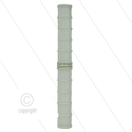 20" (2 x 9") Filtereinsatz Kunsttoff waschbar - Nylon - 60 mµ - 56 l/min - H=511mm - 2-tei