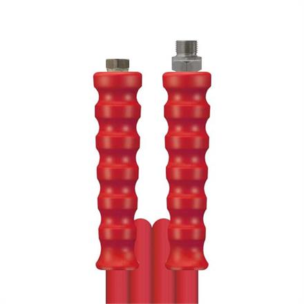 2SC DN10 500 bar 50 M. AGR 3/8" : DKR 3/8" gewickelte Decke. Armaturen kpl. aus Edelstahl