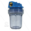 3/4" Filtergehäuse - 5" ohne Einsatz - Filtertasse transparent - max 8,6 bar - H=176mm - 2