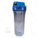3/4" Filtergehäuse - 9" ohne Einsatz - Filtertasse transparent - max 8,6 bar - H=306mm - 2